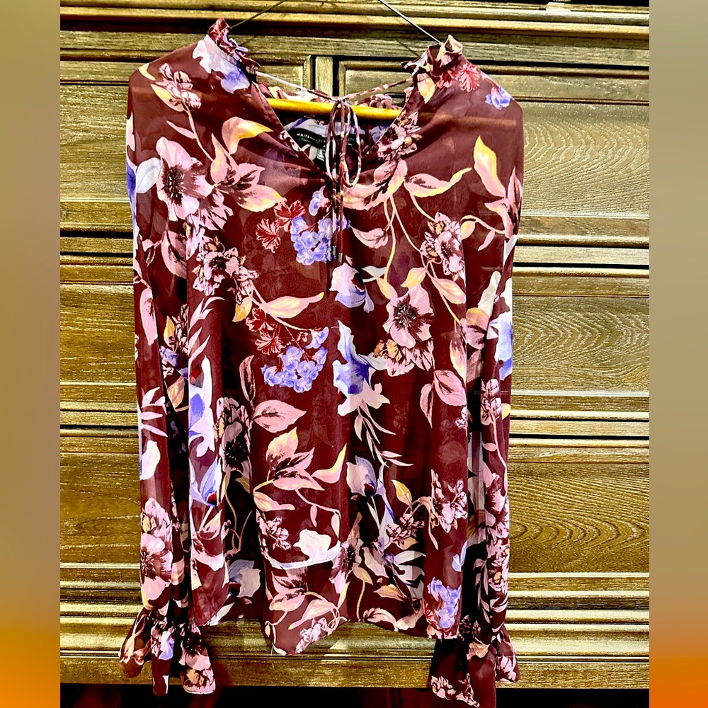 WHBM long sleeve blouse